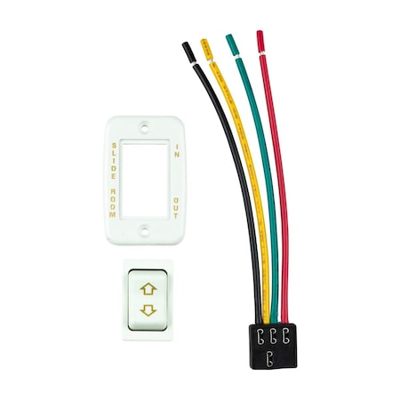 Lippert WHITE SLIDE-OUT SWITCH KIT (SWITCH, BEZEL, & HARNESS) 117461